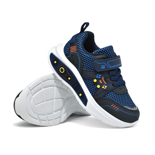 children breathable mesh shoes kids boys flash casual shoes
