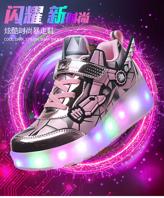 Children's skate shoes casual sport sneakers with wheels boy