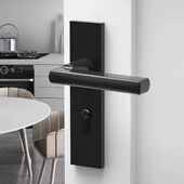 黑色门锁室内磁吸门锁卧室静音门锁实木门锁套装 通用型门把手锁具