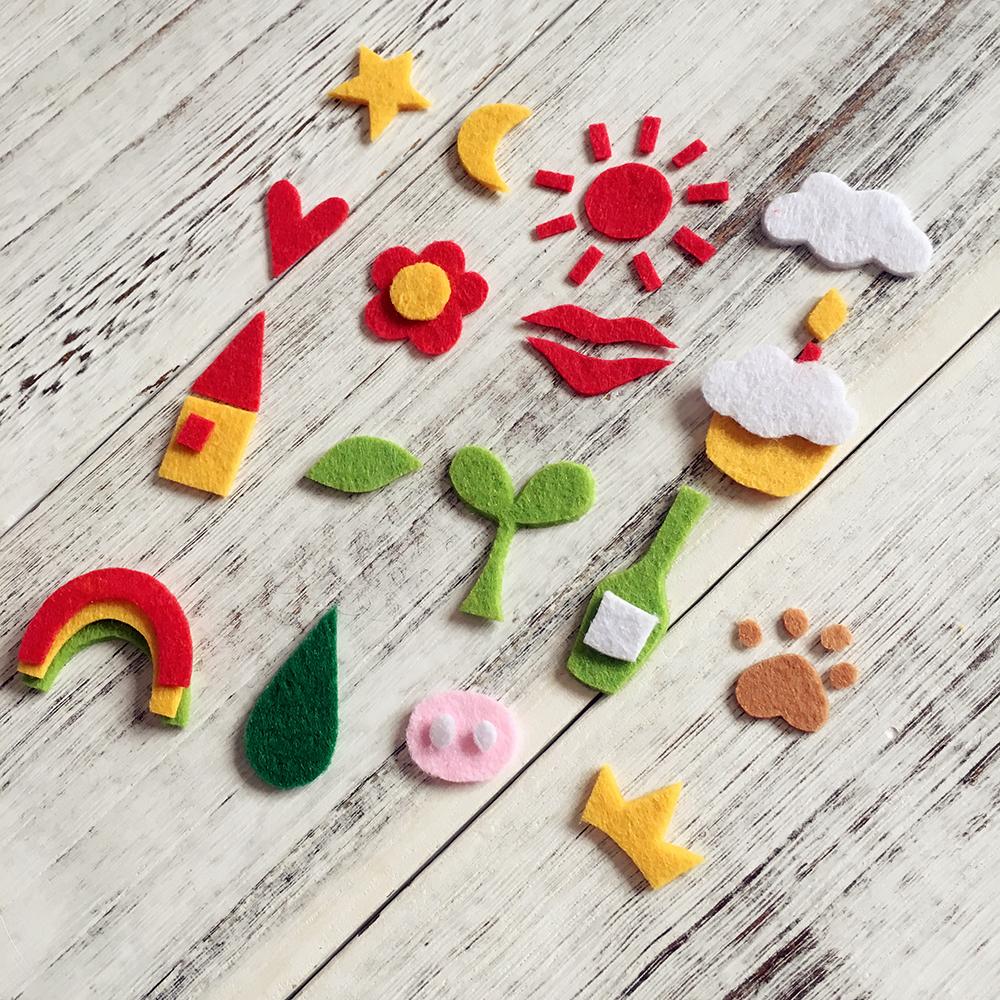 不织布小零件贺卡定制diy材料