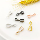 10个吊坠扣瓜子扣玉坠夹扣铜质3mm 卡扣项链扣饰品 8mm 5mm 6mm