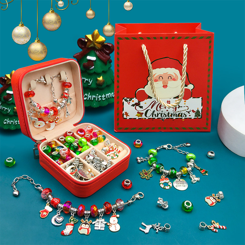 儿童手工DIY大孔串珠彩珠手串