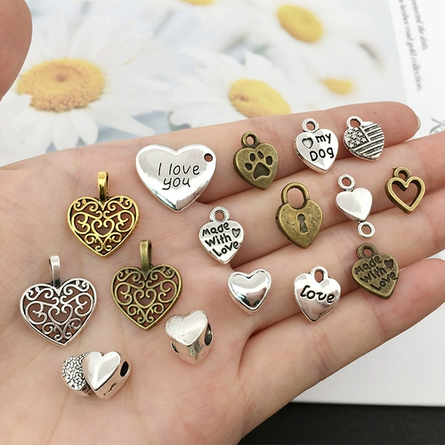 Аксессуар, металлические аксессуары в виде сердечка, подвеска с буквами, английские буквы