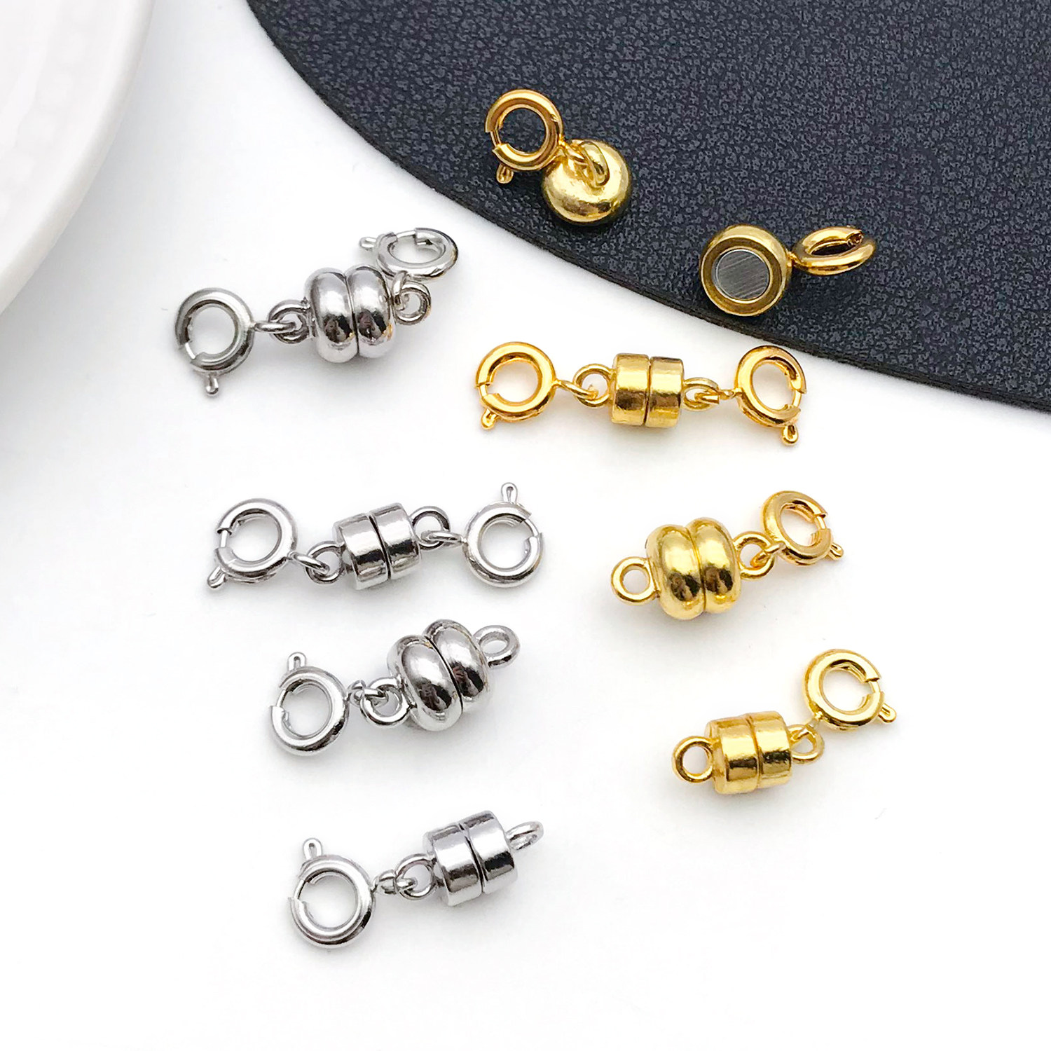 创意饰品短款圆柱磁铁扣连接扣弹簧开关扣diy手链项链饰品配件,饰品/流行首饰/时尚饰品新,其他DIY饰品配件,淘宝优惠券,粉丝福利购,淘宝优惠卷