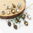 20个松果diy手工饰品配件 小松果手链项链吊坠挂件材料合金属情侣