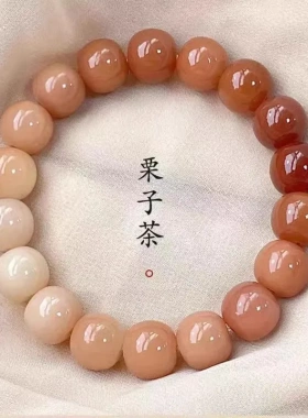 精品天然菩提根手串盘玩男女士菩提子远山黛复古风绕指柔佛珠手链