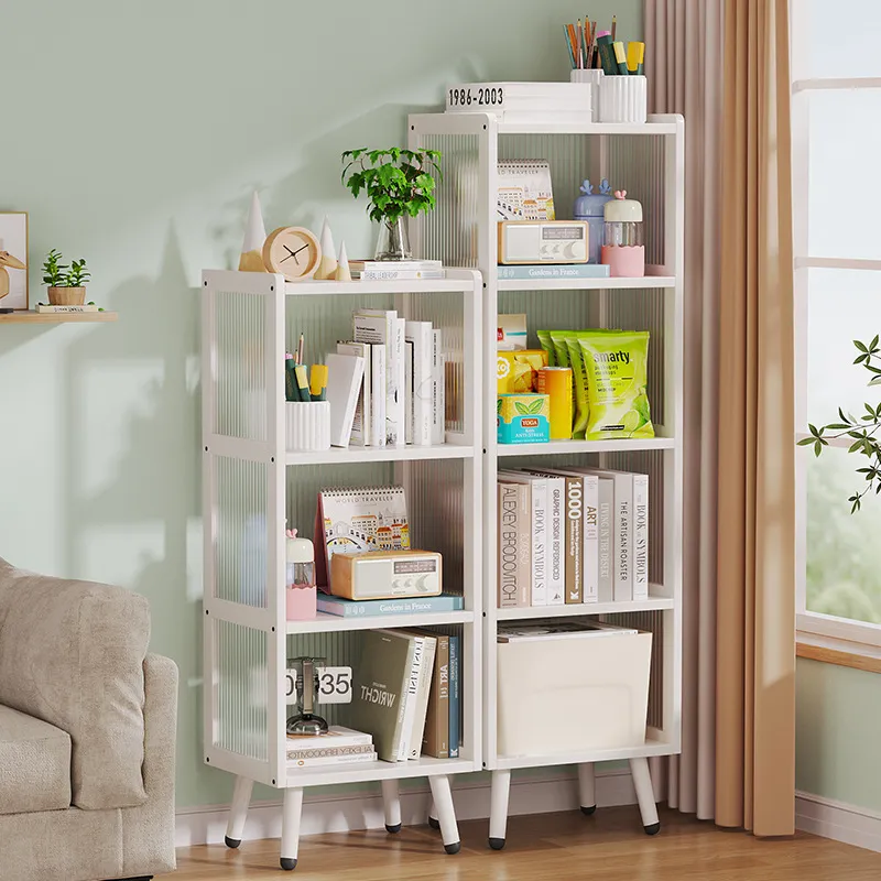 儿童落地书架家用客厅电视柜旁多层靠墙展示置物架墙角小书柜