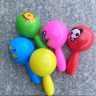 儿童摇铃铛玩具球宝宝锤子摇练习小皮球充气弹力手拿球幼儿园玩具