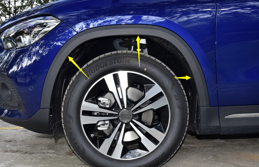 适配20-25年新款奔驰GLA轮眉 GLA180 EQB200 GLB220 45车轮磨砂圈