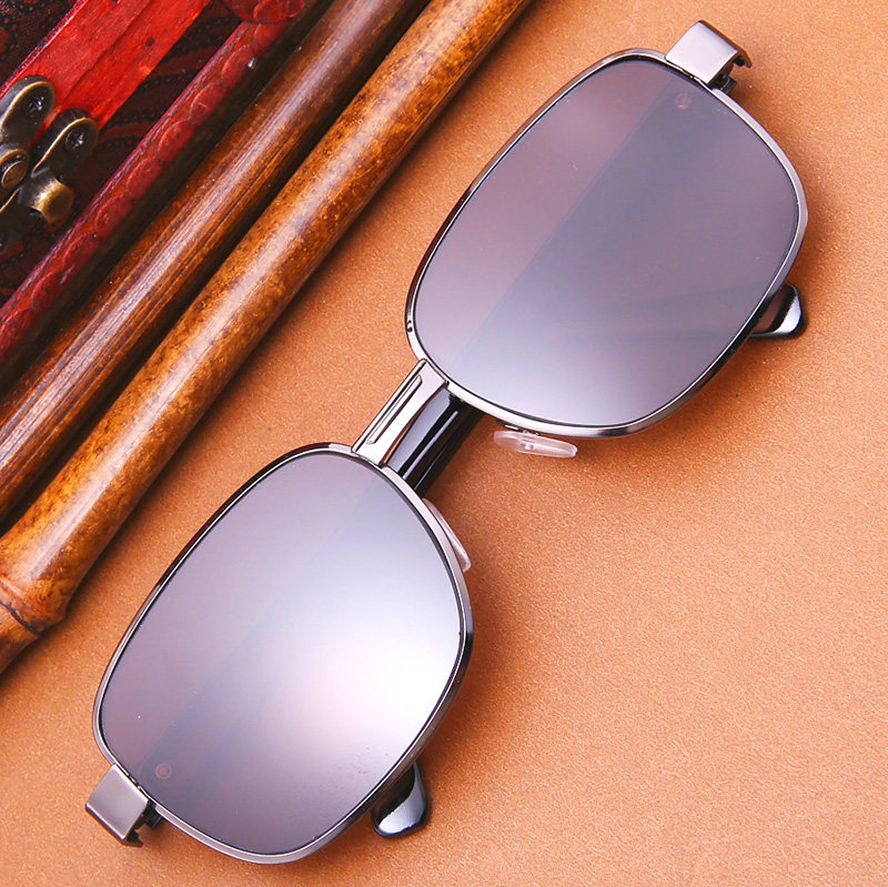 水晶眼镜男士太阳镜简约舒适中年男人石头眼镜养眼养目镜孝敬父母