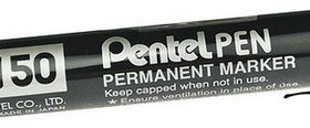 N50 Pentel PEN派通记号笔 标记笔 圆头油性笔 黑色永久性记号笔