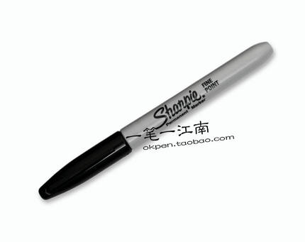 美国笔sharpie marker 夏比记号笔30001 黑色麦克笔