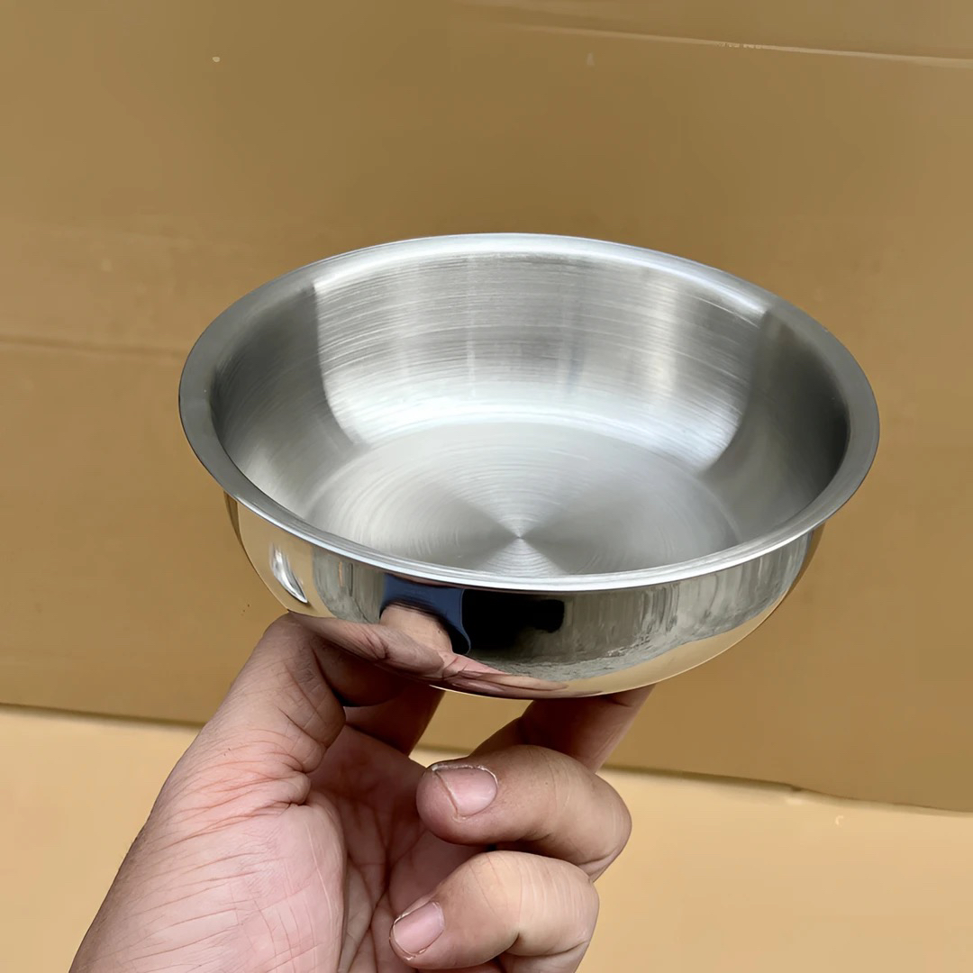 J8酱料碟小菜碟18/10不锈钢骨碟多用加厚12cm菜碟子辅食碗家用
