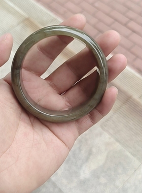 天然新疆和田玉纯糖料和田玉60圈61圈轮胎手镯坤圣珠宝自然光实拍