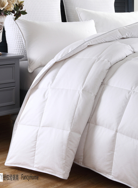 英国CHRISTY 全棉暖柔白鸭绒厚被 双人羽绒被秋冬被 2米大床