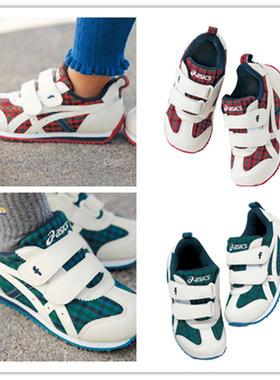 国现familiar日本折扣正品代购新款格子魔术贴运动鞋040812