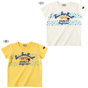 5202 国现绝版 T恤日本制DB62 清仓mikihouse字母宝宝短袖 977 特价