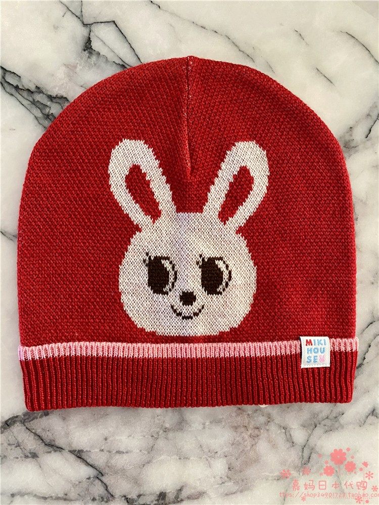 日本女童可爱风冬季针织帽