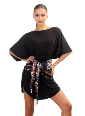 ZS双面可用 拉丁舞裙流苏腰带国标舞练功服舞蹈跳舞臀巾腰封 L560