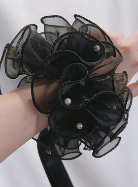 珍珠手腕飘带】摩登舞比赛表演裙手花 国标舞跳舞飘袖舞蹈裙配饰