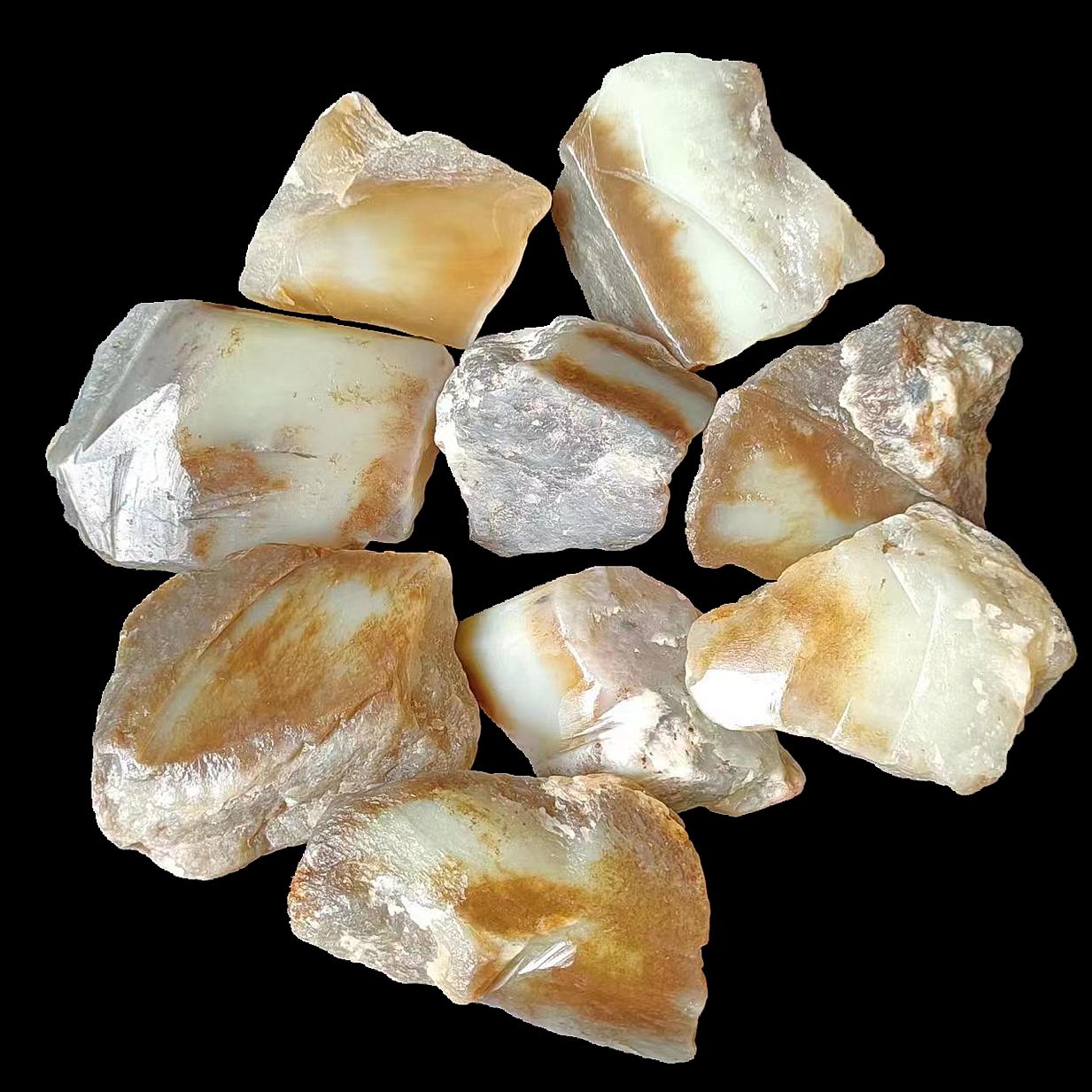 新疆正宗青白玉且末原矿红糖山料