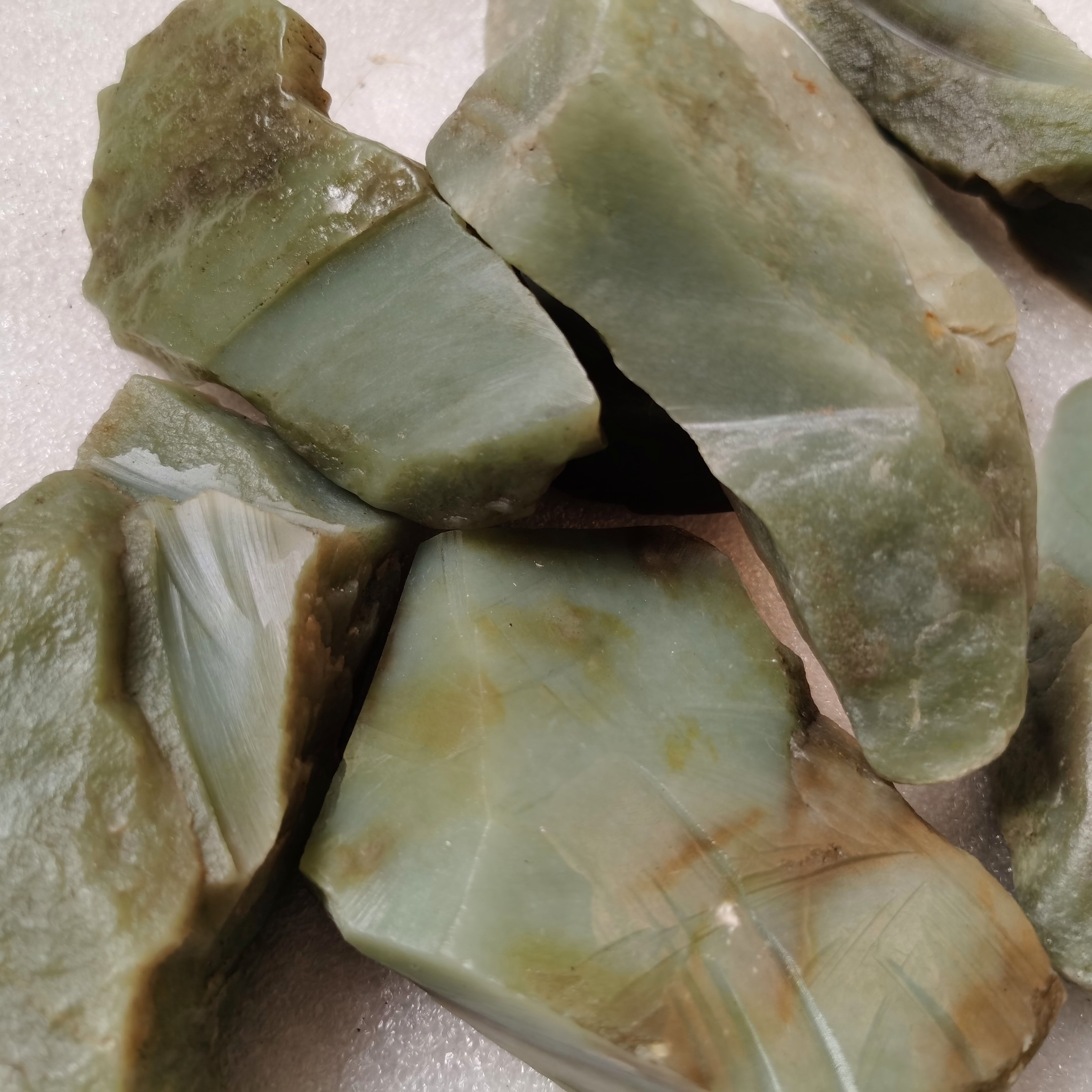 和田糖青玉 米达料天然玉石单卖雕刻料练手料边角小块碎玉料通货