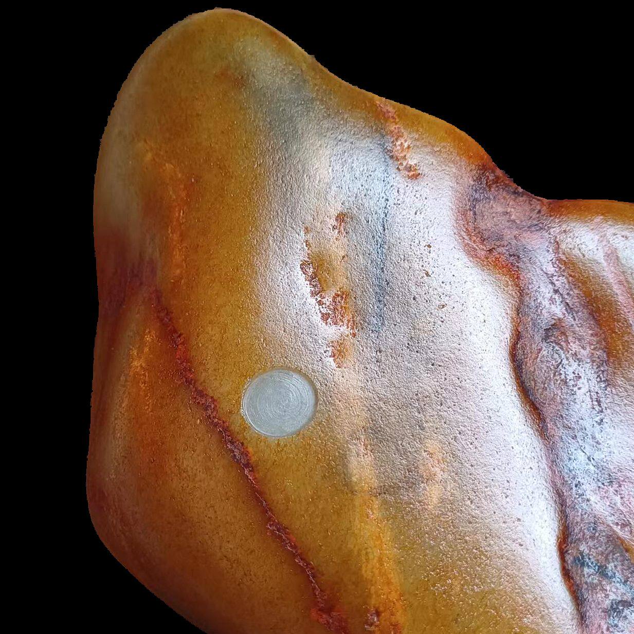 8公斤大块和田玉红沁籽料原石红皮白肉 天然红玉红沁籽摆件雕刻料