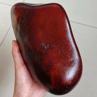 红沁皮包玉籽 大块天然红沁籽料原石玩料籽 2115克 新疆和田籽玉