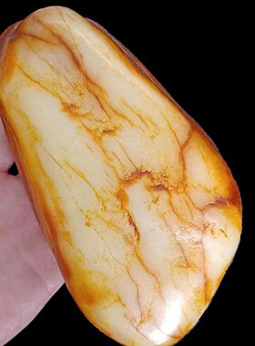 1066克和田玉白玉籽料原石羊脂白 玉质细腻油润 雕刻料