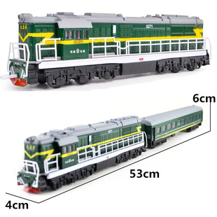 铠威合金火车模型古典蒸汽火车头东风内燃机车声光回力儿童玩具