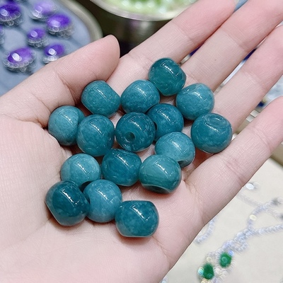 天然A货翡翠吊坠蓝水翡翠路路通