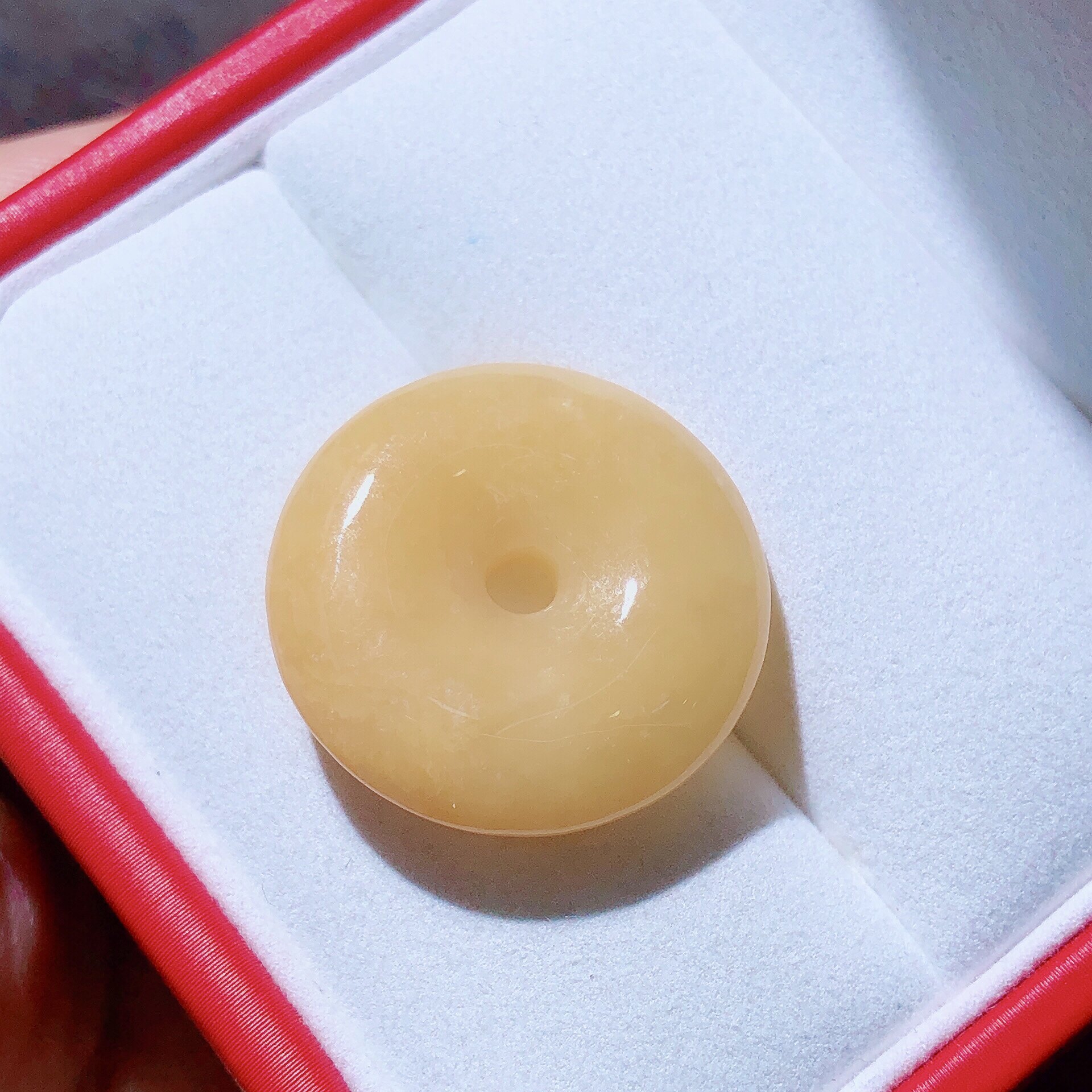 天然A货翡翠冰黄翡平安扣男女款