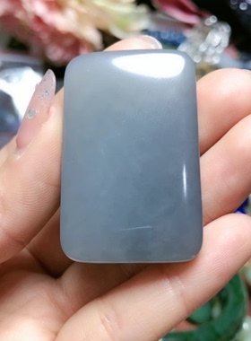 N381天然和田玉吊坠帝王紫43x27x10mm 无孔