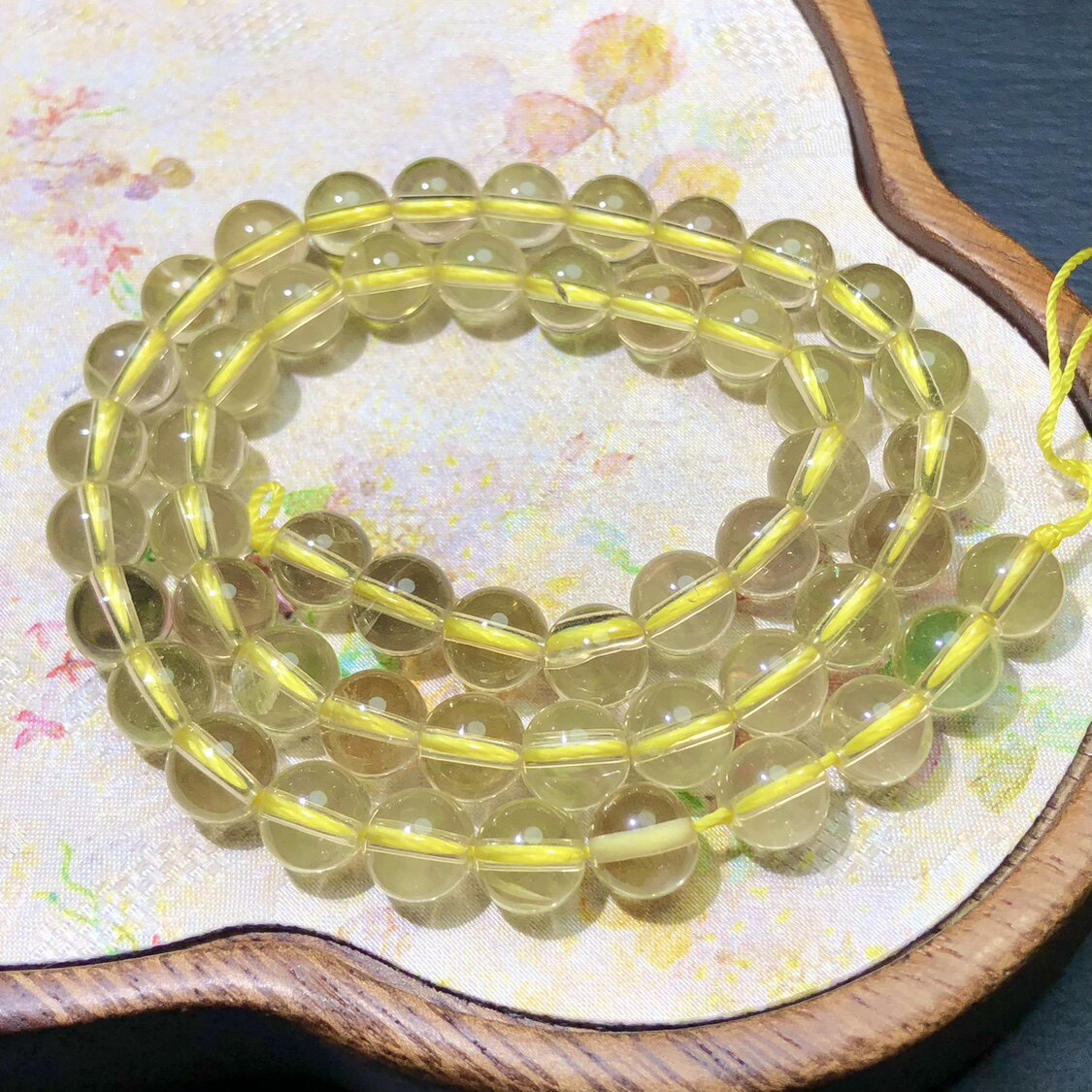 ZZ0017天然黄水晶半成品柠檬黄7-8mm长条diy手链串项链佛珠单散珠