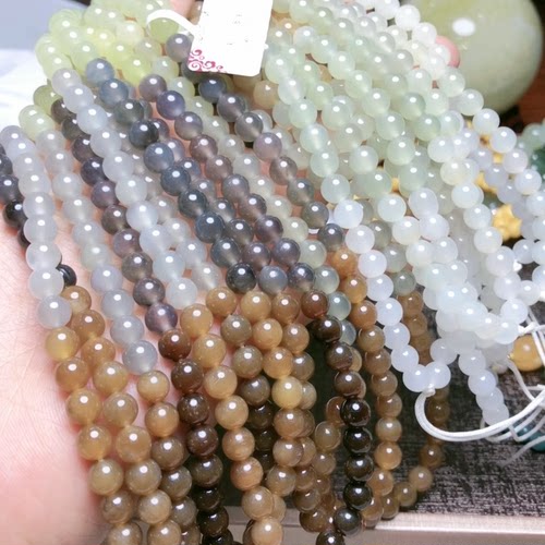 天然和田玉多宝佛串约6mm