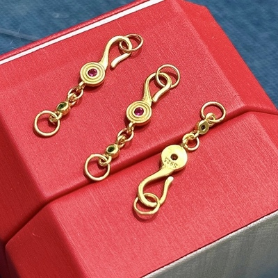 高端古法925银项链手链锁骨链扣头调节链新款4681012可以一套