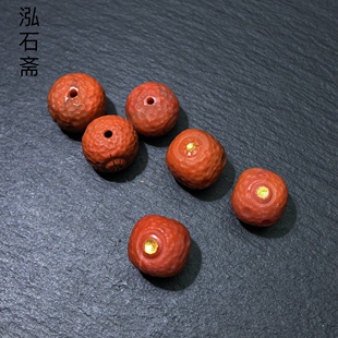 NN0741 天然南红玛瑙陨石坑散珠吊坠老型珠10/11mm手链项链配件