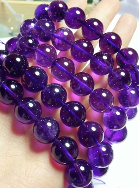 GG0700 天然紫水晶手链高货13mm单圈紫罗兰晶体好礼品礼物爱情石