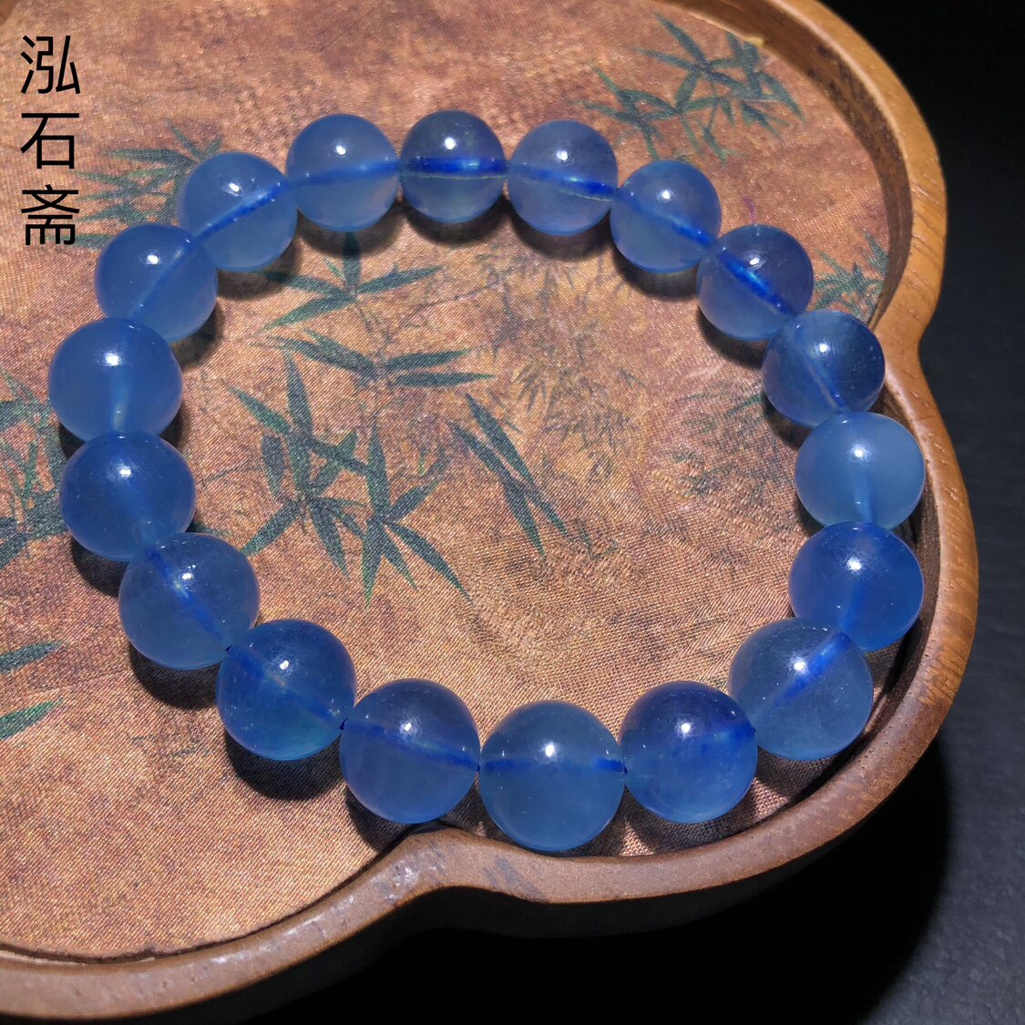 YY0490 天然海蓝宝手链变态蓝约11mm手串单圈魔鬼蓝