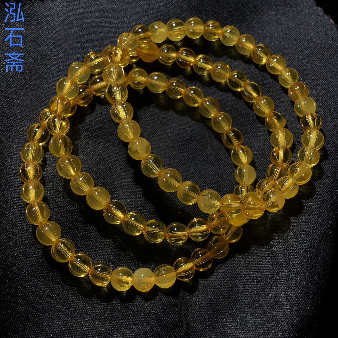 20A471 天然蜜蜡灯笼珠手链串6mm金珀净水琥珀单圈首饰礼物女