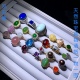 1A845 天然珠宝戒指青金石蜜蜡珍珠水晶海蓝宝南红一物一图清货