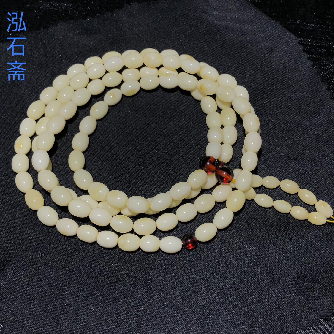 1A781 天然蜜蜡枣珠佛串白花蜜佛珠琥珀锁骨项链毛衣链5-6mm
