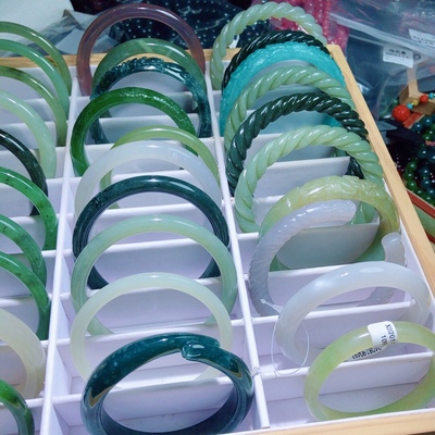 DD0323 天然和田玉手镯麻花镯一物一图翡翠雕花玉镯正装孤品捡漏