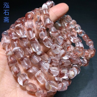 ZZ0312 天然红幽灵随行手链聚宝盆红塔山6-8mm金字塔荆棘玫瑰异象