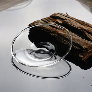 玻璃茶碟 茶盘 茶托 小把杯茶碟 功夫茶具茶碟 耐热茶具 杯碟