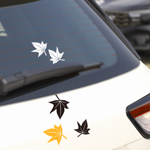 枫叶子汽车贴纸个性 创意电动车摩托车身划痕遮挡后档玻璃冰箱贴画