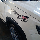 蝴蝶汽车贴纸引擎盖灯眉装 饰车身划痕遮挡贴画防水