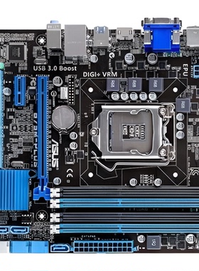 爆新 1155针Asus/华硕 B75M-PLUS主板B75 VGA DVI HDMI USB3 DDR3