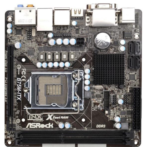 爆新 1155针ASROCK/华擎科技 B75M-ITX主板 B75 VGA 17x17cm DDR3