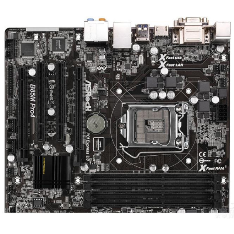 爆新 1150针ASROCK/华擎科技 B85M PRO4主板 VGA DDR3 B85 KILLER